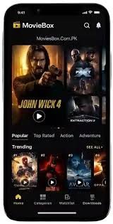 Interface of Movie Box APK
